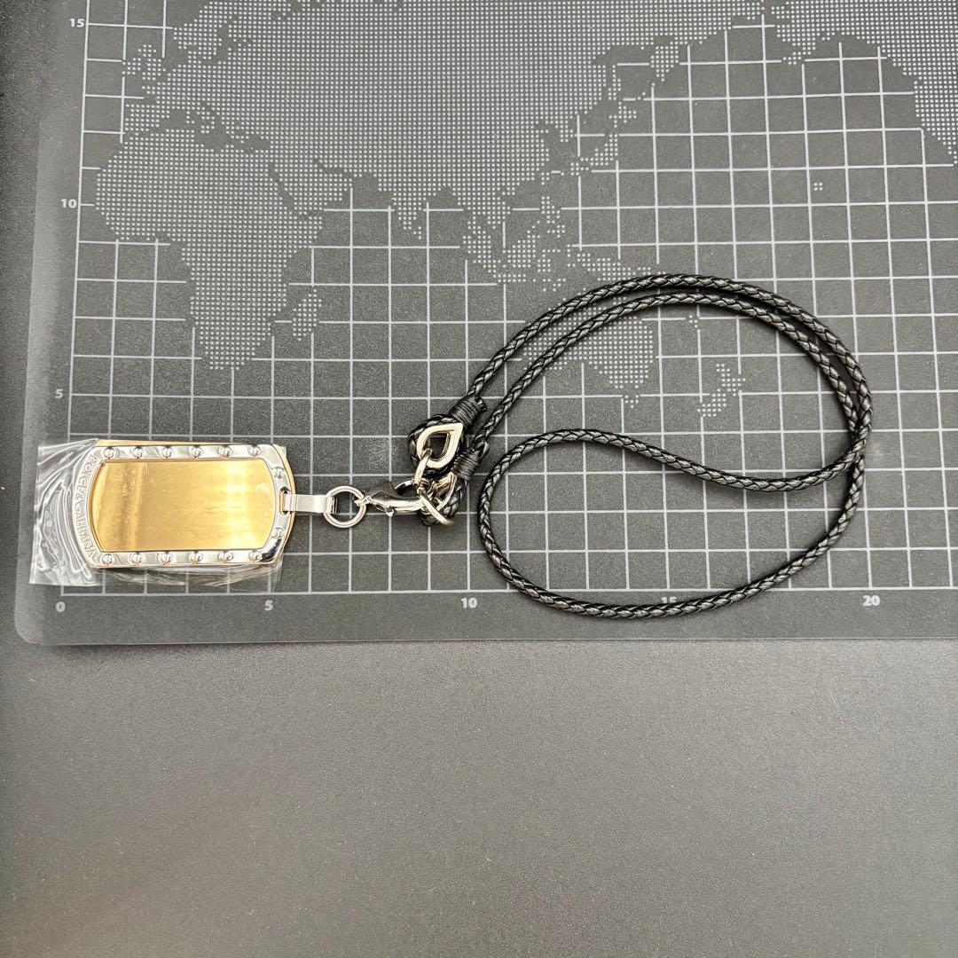 新品未使用✨ DOLCE&GABBANA ドルガバ ネックレス プレート レザー