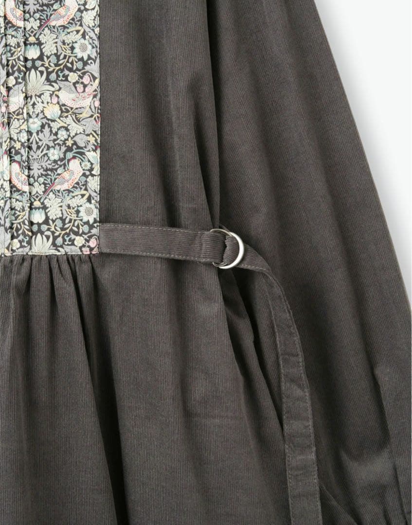 新品 細コーデュロイ ワンピース LIBERTY sosotto モカ