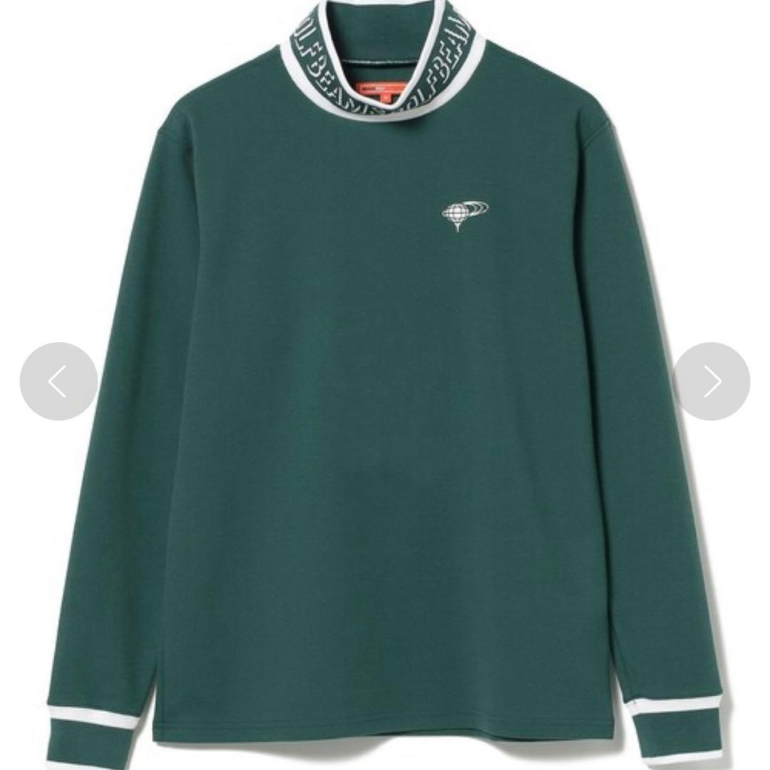 完売品✨BEAMS GOLF リブロゴ ツイルジャージ モックネックシャツ