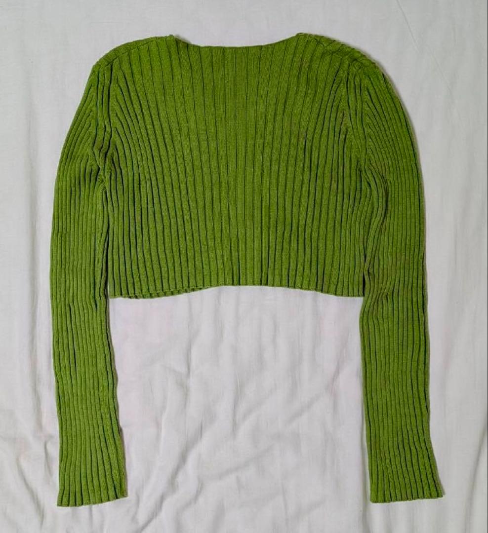 トップス DRY COTTON WIDE RIB KNIT ZIP CARDIGAN