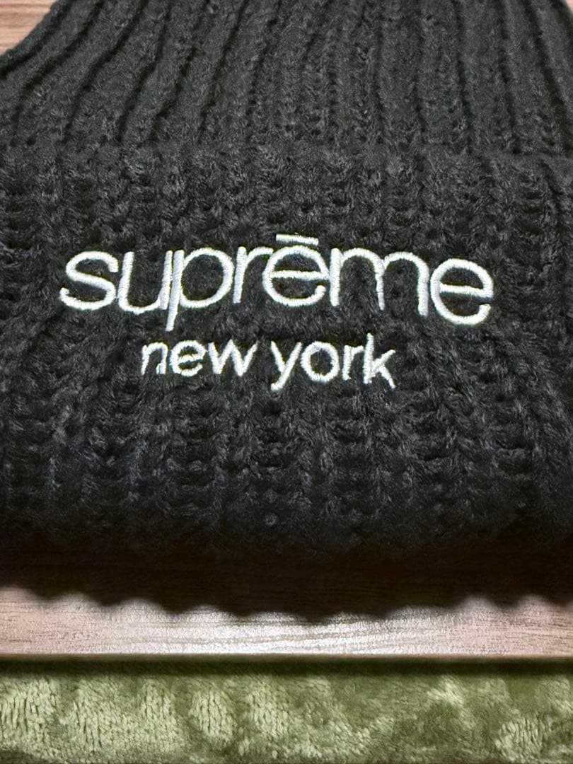 帽子 supreme FW24 RIBBED CLASSIC LOGO BEANIE