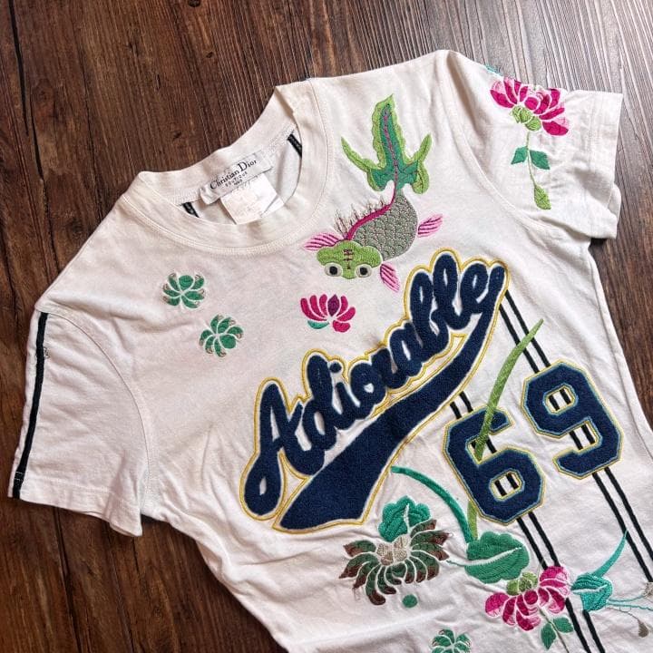 【古着】Christian Dior ガリアーノ期 半袖Tシャツ06 刺繍柄