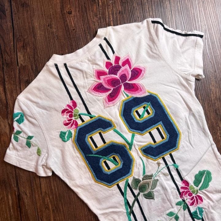 【古着】Christian Dior ガリアーノ期 半袖Tシャツ06 刺繍柄