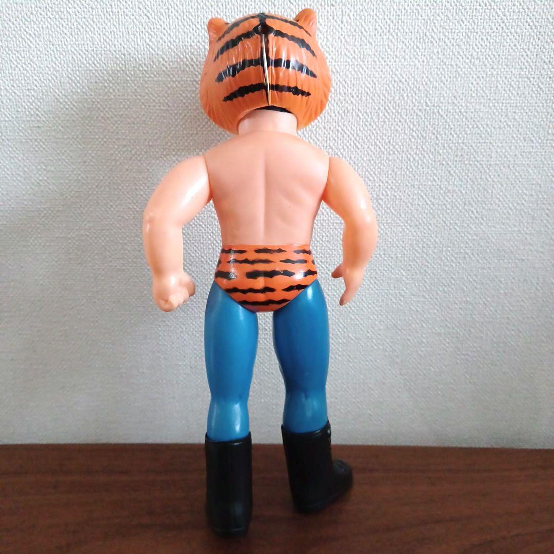 当時物 中嶋製作所 面取れマスクとマント付 希少タイガーマスク ソフビフィギュア
