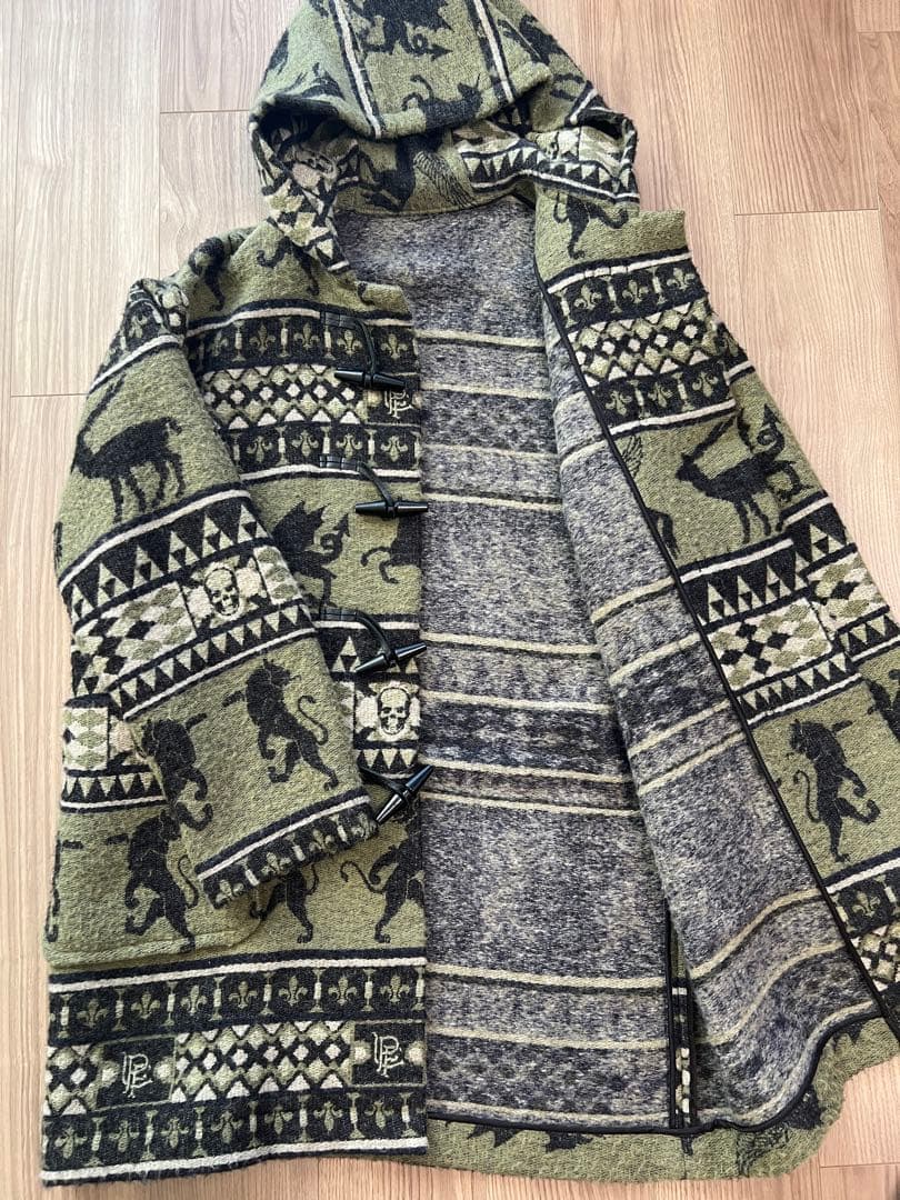 ルシアンペラフィネ モチーフ入りダッフルコート サイズM
