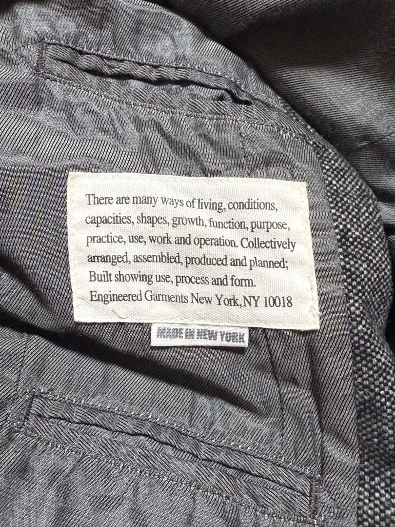 ENGINEERED GARMENTS グレー テーラードジャケット XS