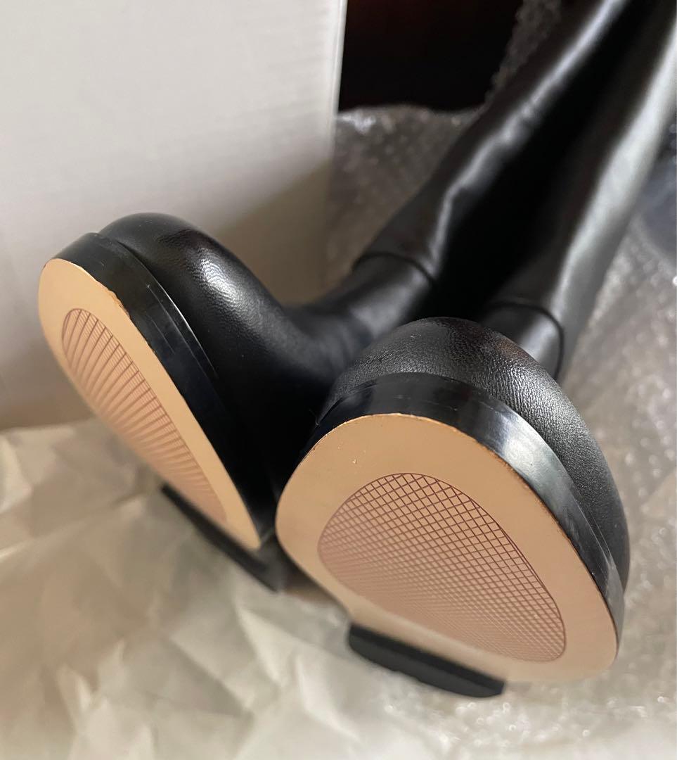 REMME レメ ブラックレザー ロングブーツ 37