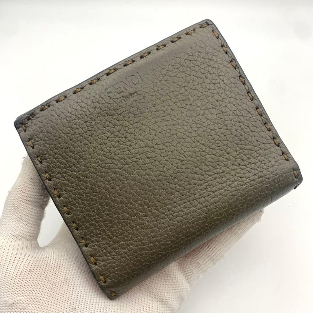 鑑定済み フェンディ セレリア 財布 ビーカブー レザー バイカラー コンパクト