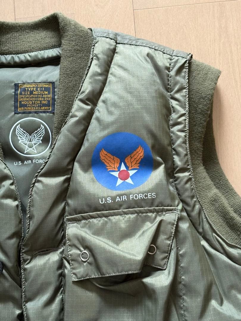 極美品 絶版 U.S.Ａ.F C1 ダウンベスト HOUSTONベドナム戦