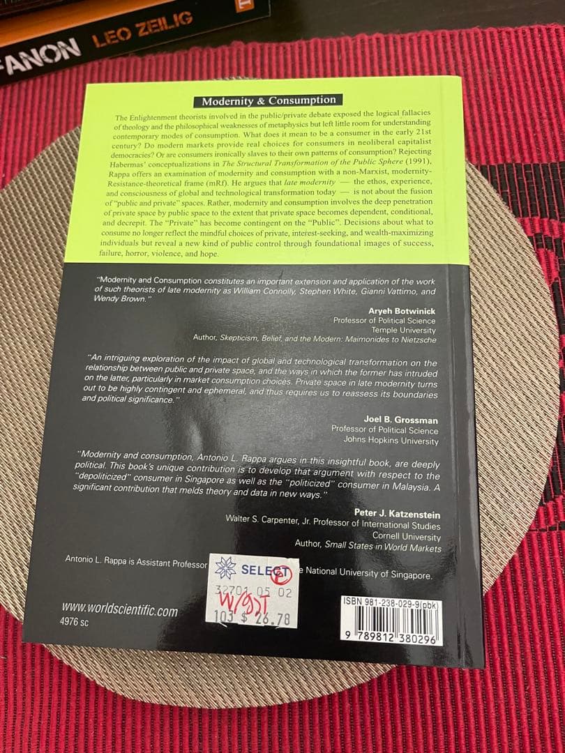 洋書 Modernity & Consumption Antonio L. Rappa