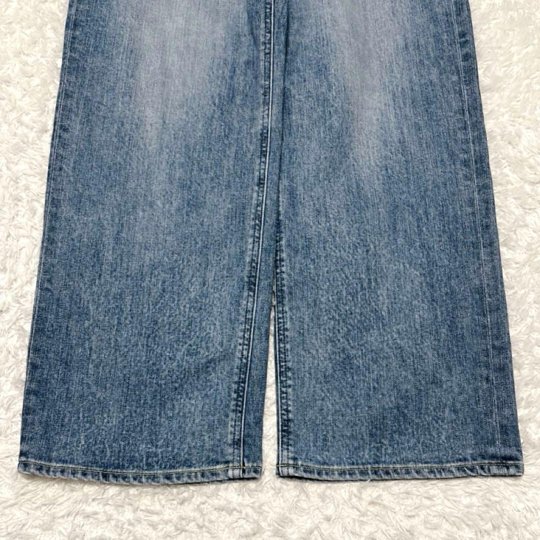 美品✨ヤヌーク JOAN ルーズストレート デニム 24 SUB ブルー 金子綾