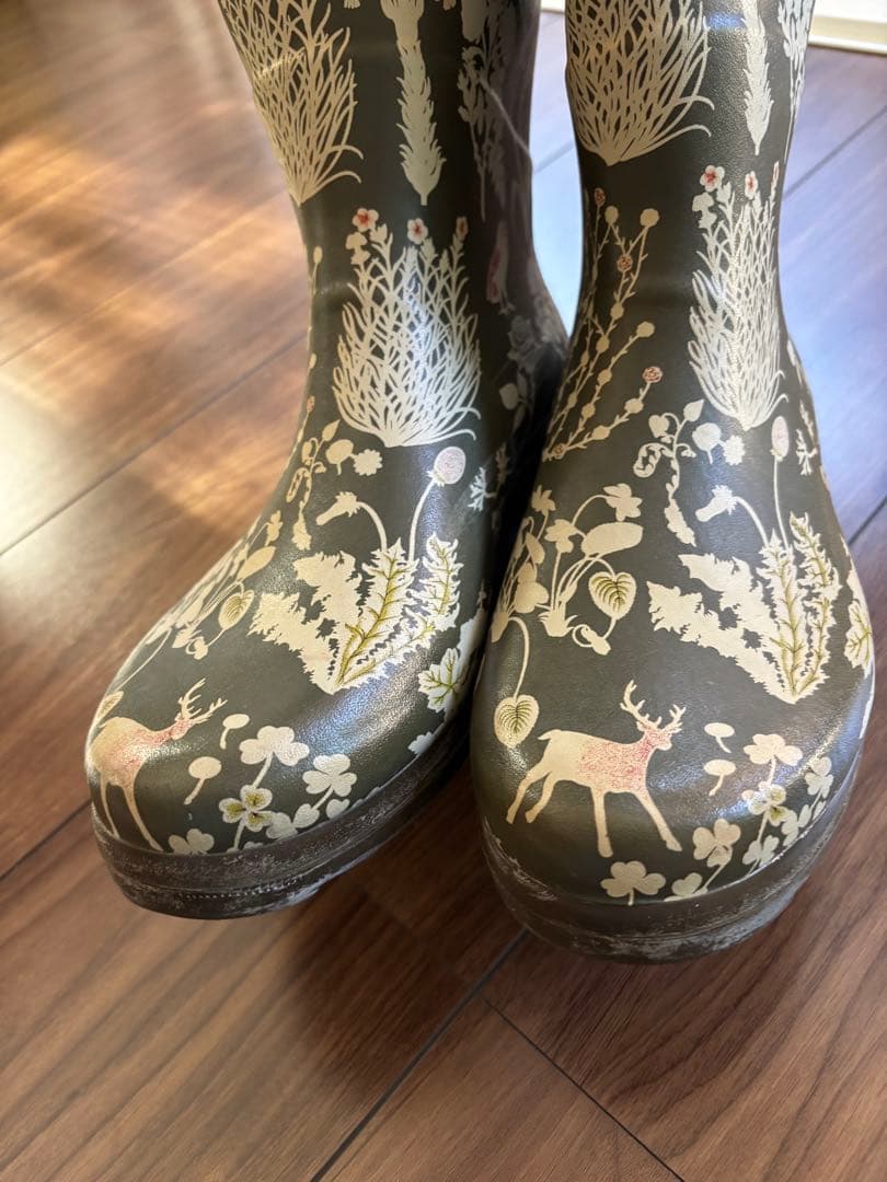 AIGLE リバティ　レインブーツ　フランス製　レア　サイズ38 長靴　緑系