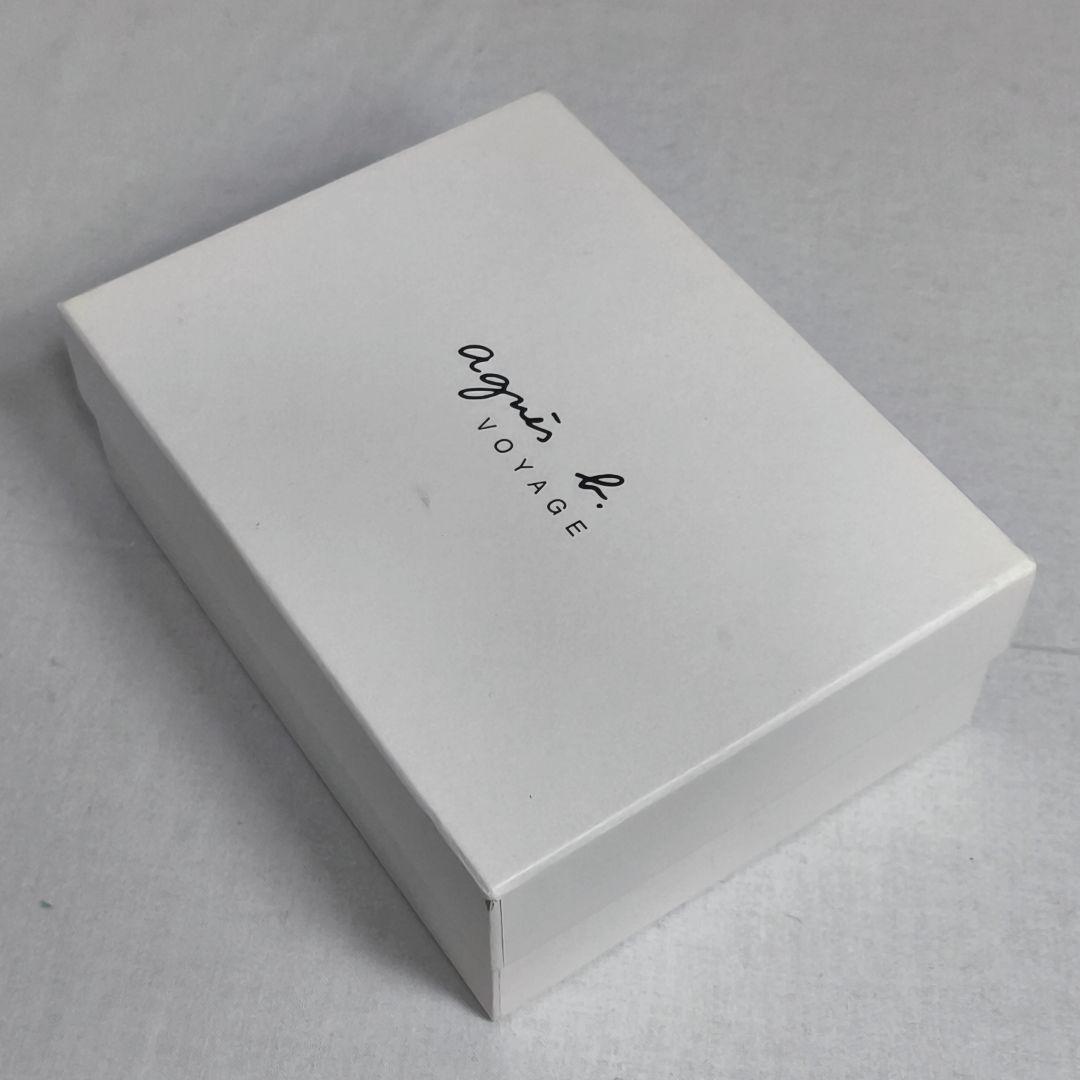 箱付き未使用品✨️　アニエスベー　スタッズ　フルレザー　折り財布　黒