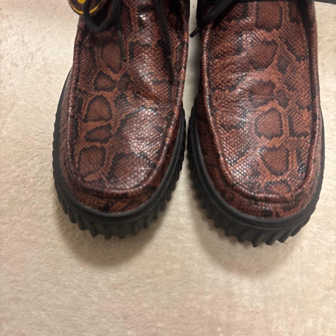 martine rose × clarks モカシンシューズ　パイソン　厚底