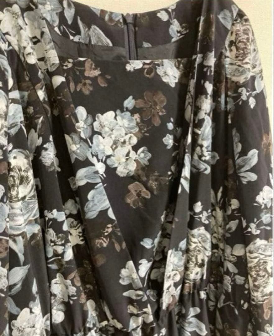 レリアン 近年モデル 花柄 フレアワンピース13＋XL 日本製