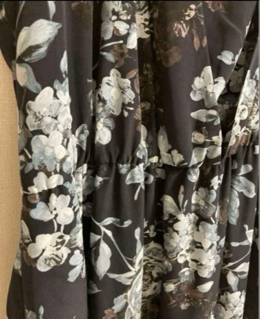 レリアン 近年モデル 花柄 フレアワンピース13＋XL 日本製
