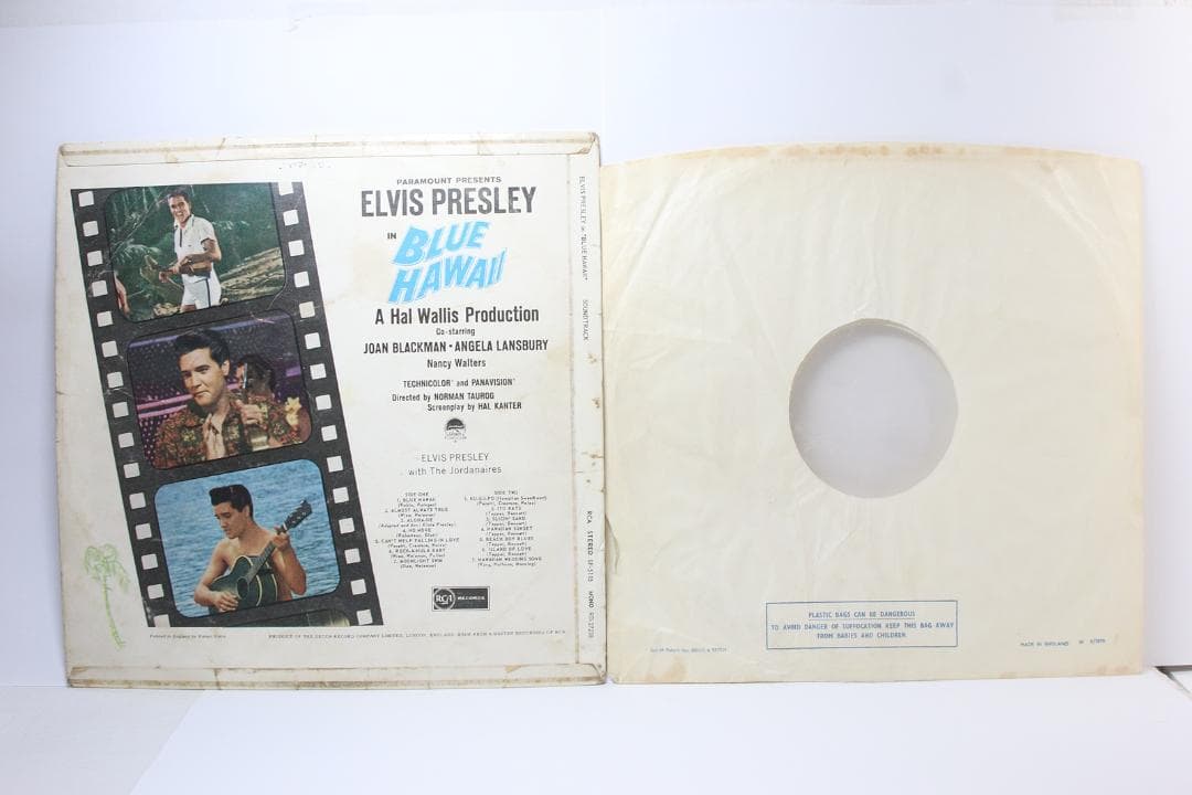 英LP Elvis Presley Blue Hawaii UK盤 Mono深溝