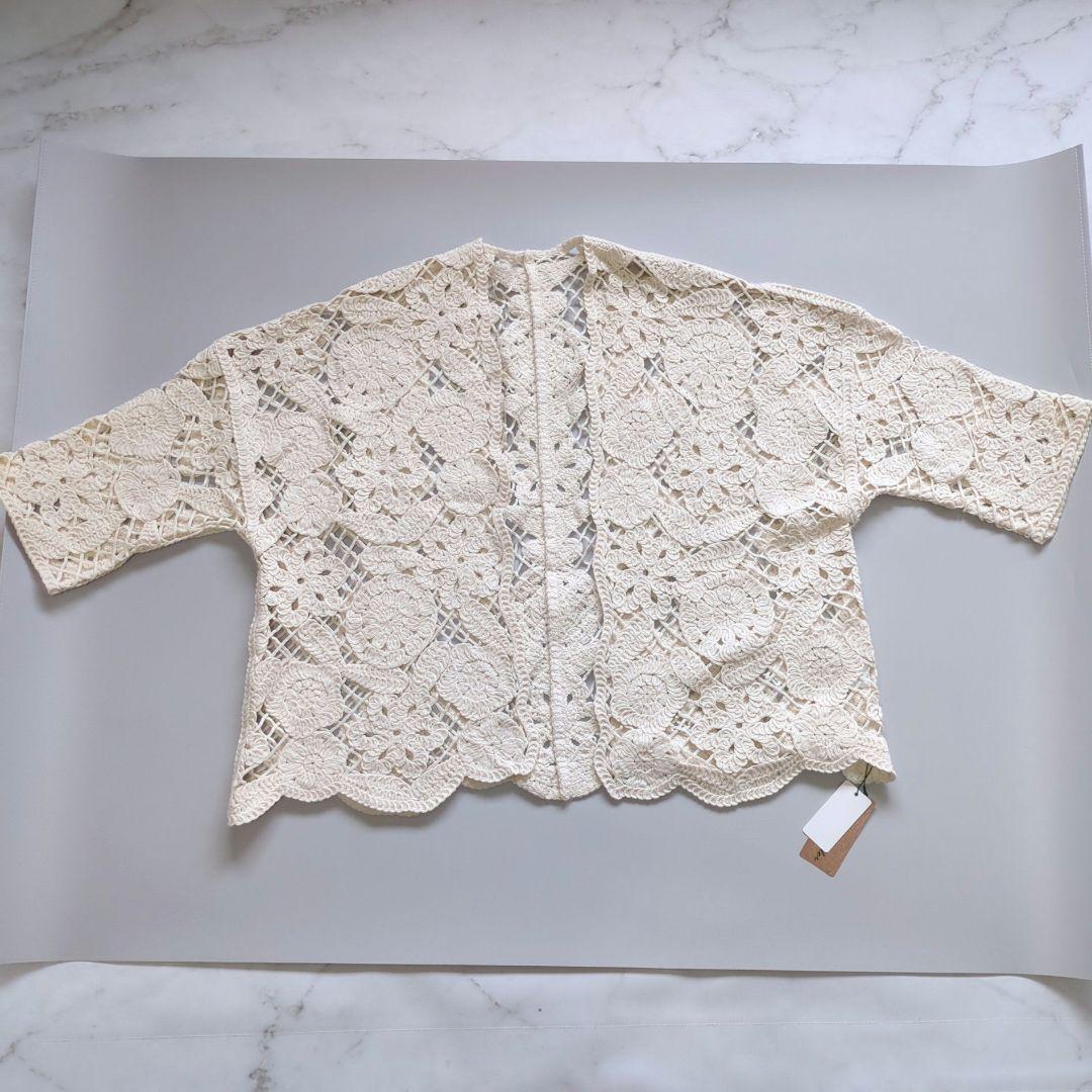 未使用 25年 Rie Miller 洗える レース刺繍 ボレロ ノーリーズ