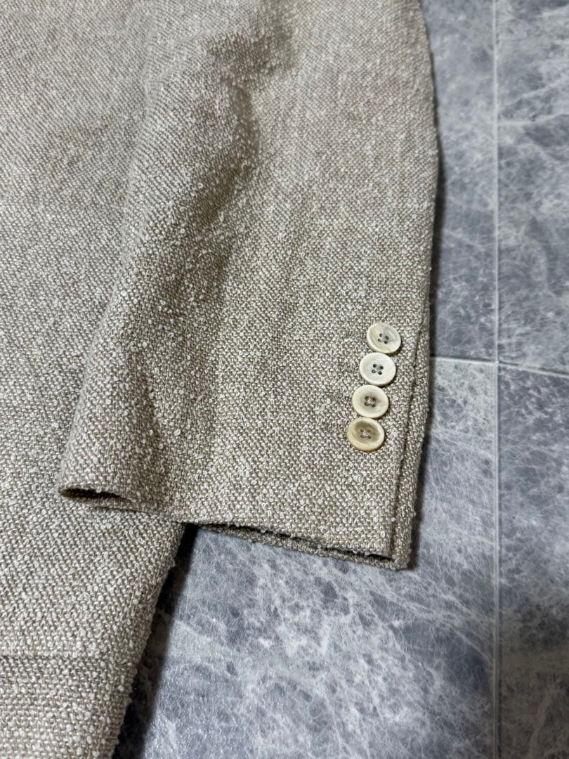 LARDINI ラルディーニ リネン ツイード テーラード ジャケット 48