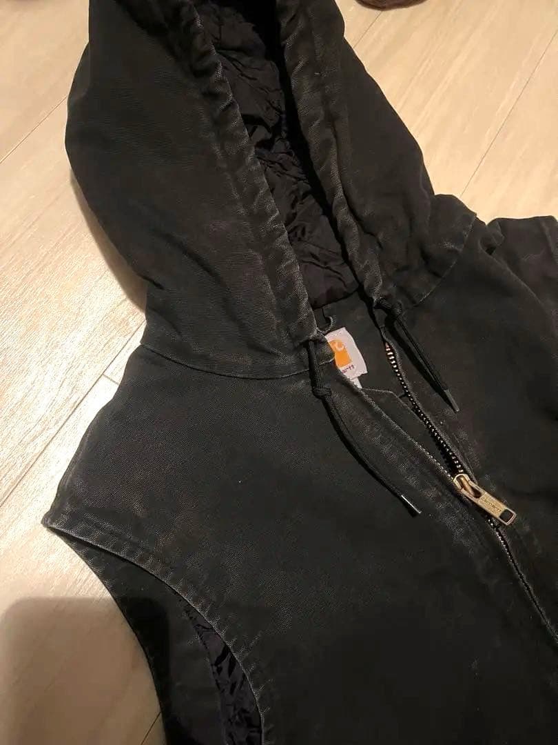 Carhartt ダック地 ベスト フェード ブラック