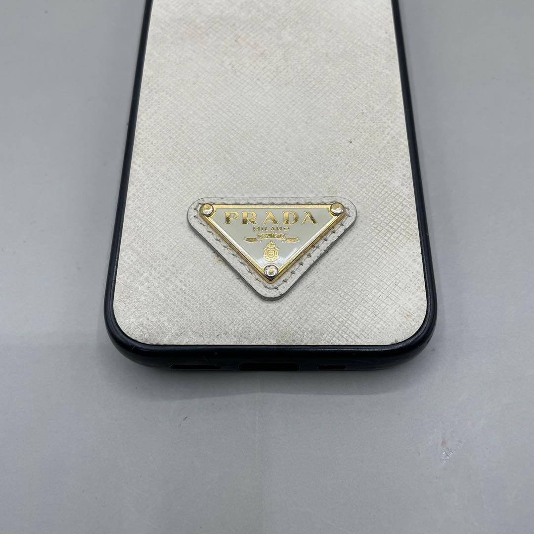 美品✨PRADA プラダ iPhoneケース 12mini対応 三角ロゴ レザー