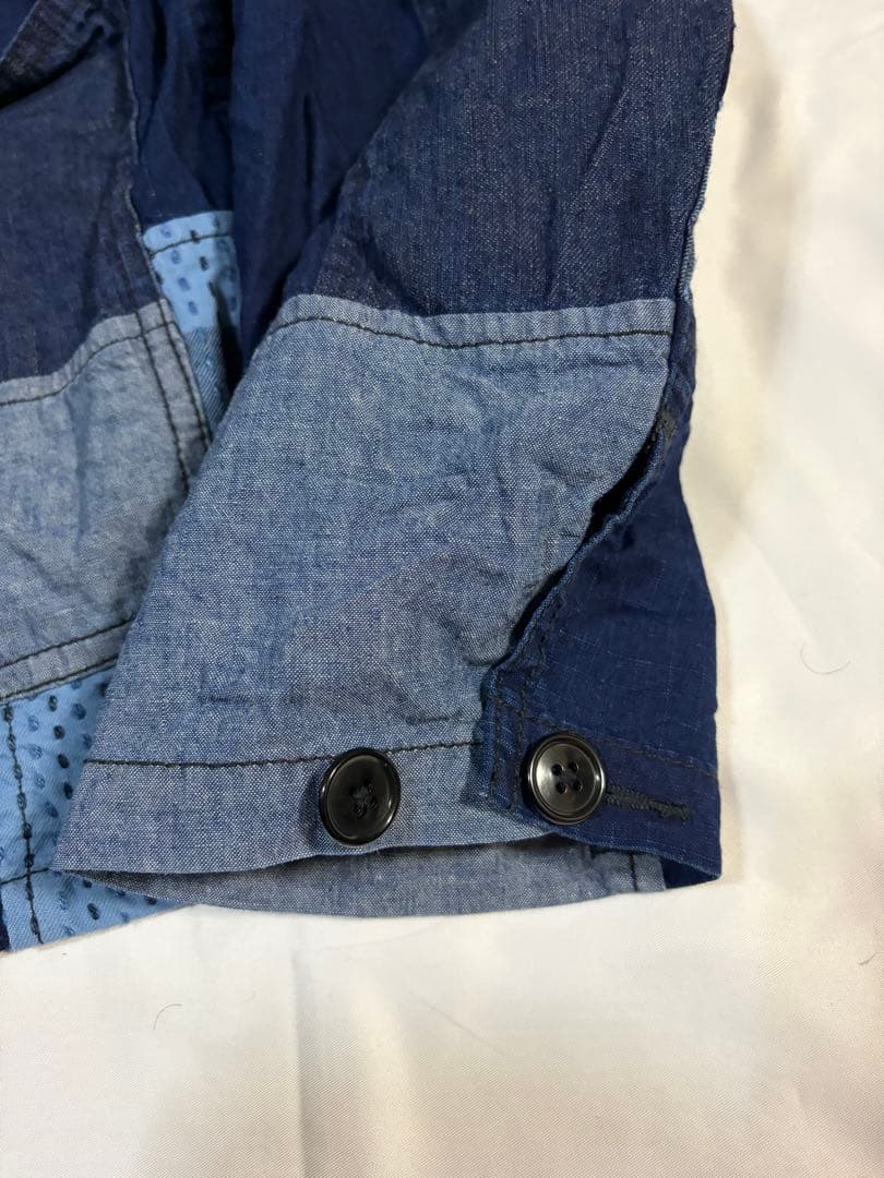 ジャケット・アウター BEAMS PLUS Chore Jacket Indigo Patchwork