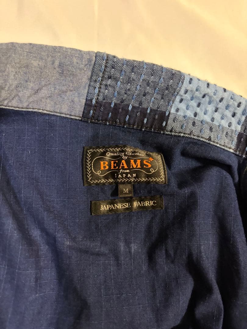 ジャケット・アウター BEAMS PLUS Chore Jacket Indigo Patchwork