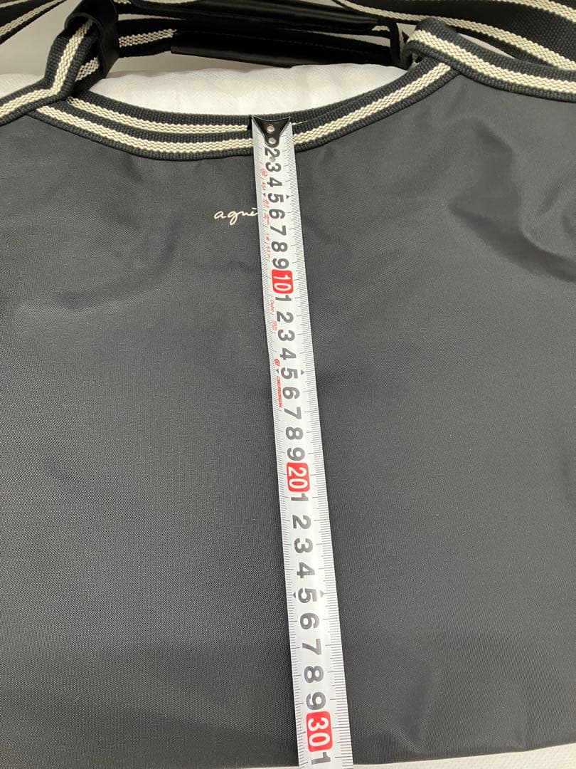 F-015-125 美品agnes b. ナイロン　ボストンバッグ　2way 黒