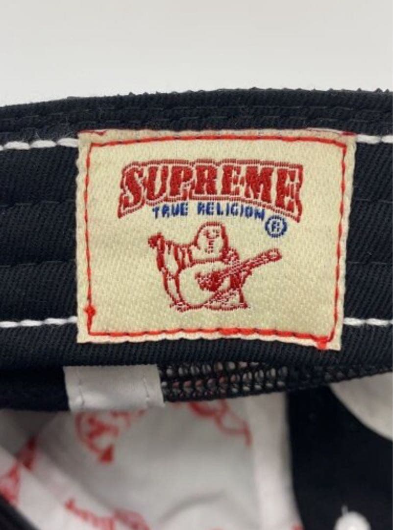 Supreme TRUE RELIGION ダメージ加工キャップ 黒
