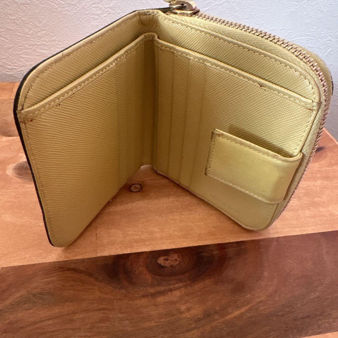 PRADA サフィアーノ　ナイロン　レザー　コンパクトウォレット