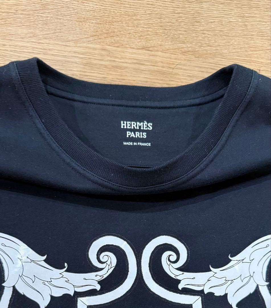 j*g様 HERMÈS レディース ブラック Tシャツ