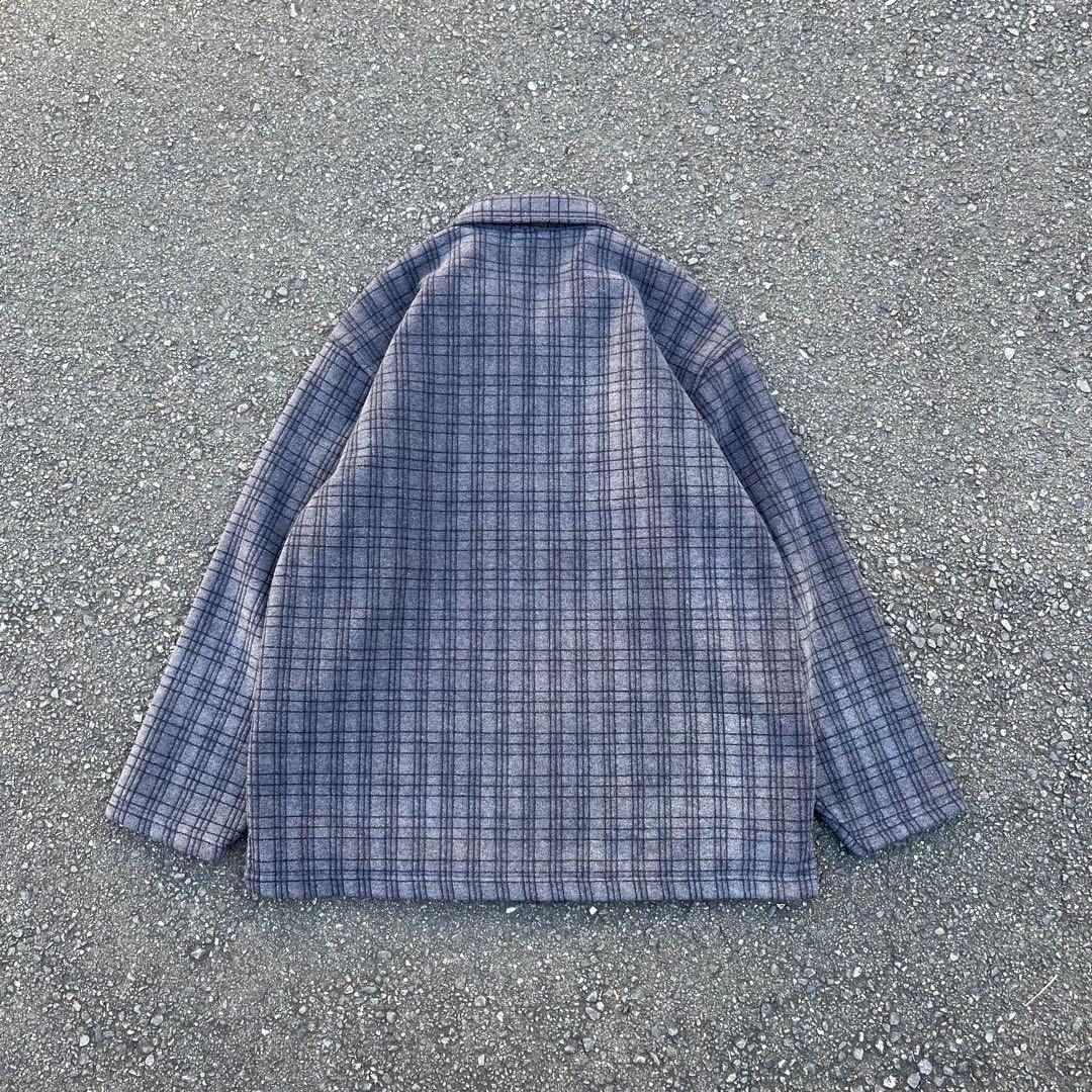 80s 90s Vintage ジップアップフリースジャケット チェック L