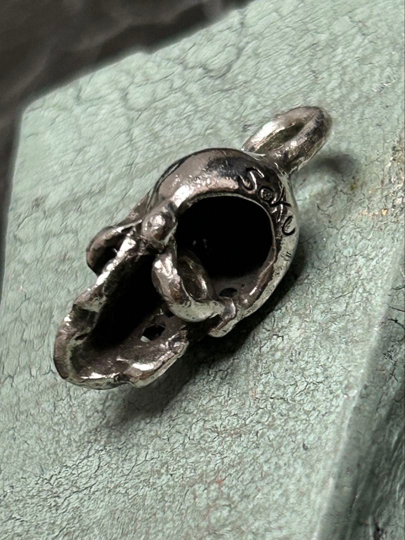 [3-R] SV925 / ハンドメイド SKULL ペンダントトップ スカル