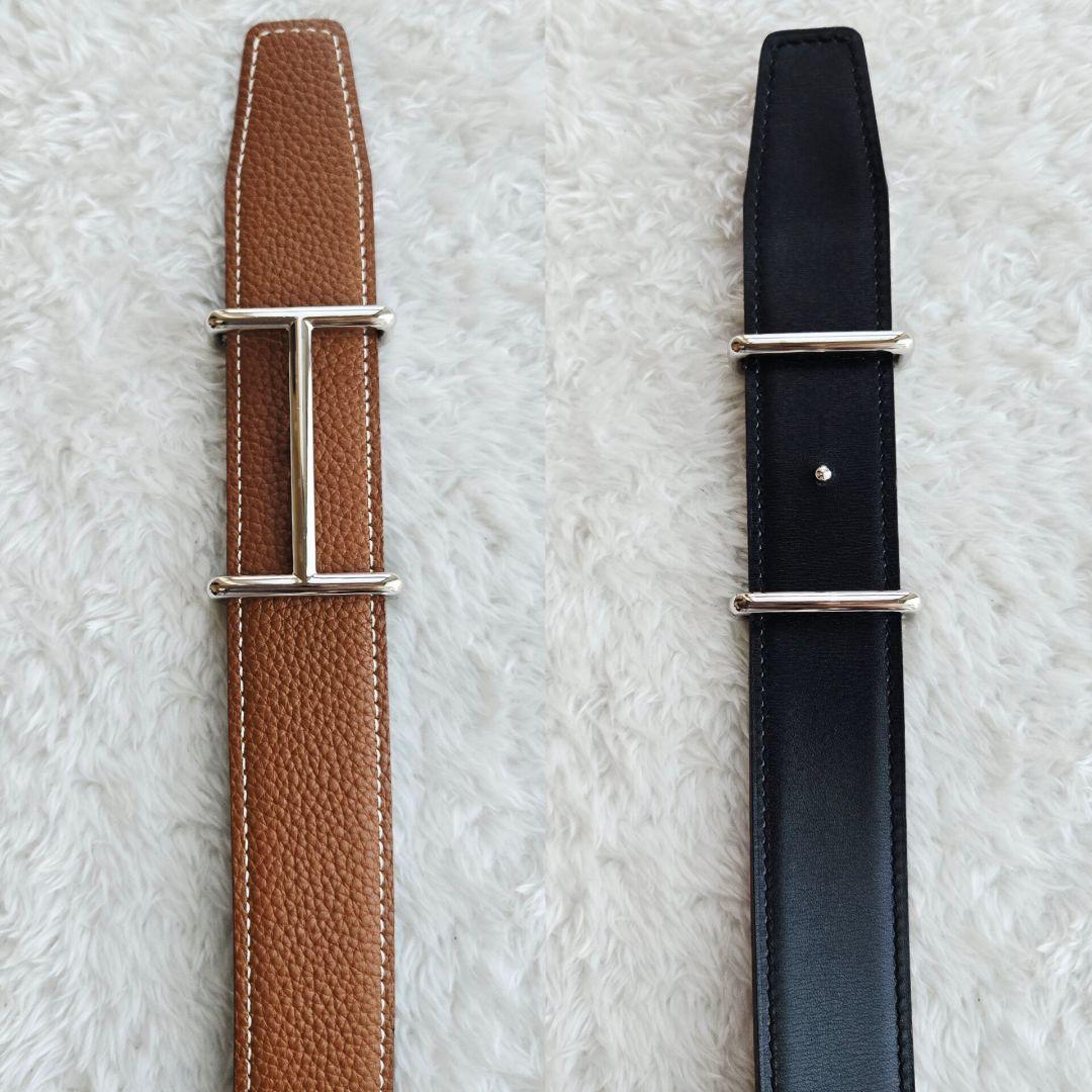 ⭐HERMES⭐ エルメス Hダンクル ベルト リバーシブル ブラウン×ブラック