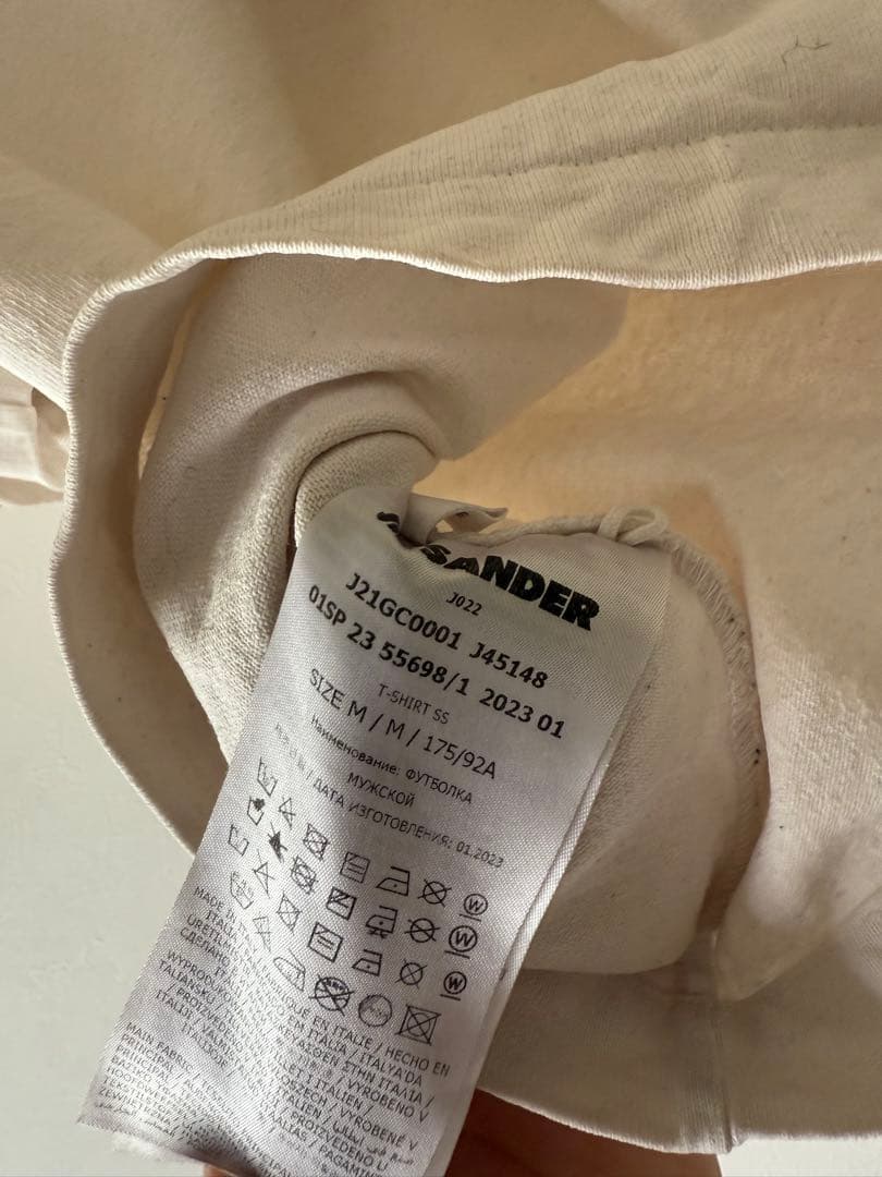 【超最安値】JIL SANDER ホワイト Tシャツ M