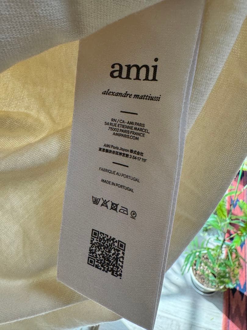 ami SS25 クロッシェTシャツ クリーム色