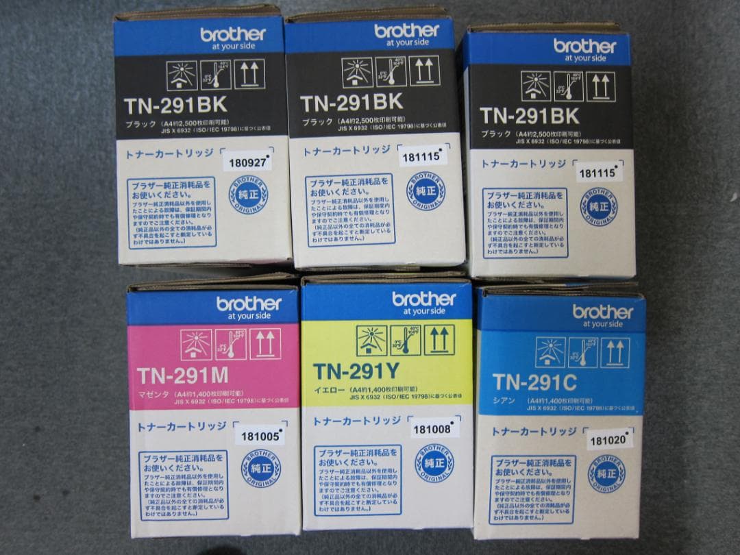 【純正】Brother トナーカートリッジ　TN-291 6本セット