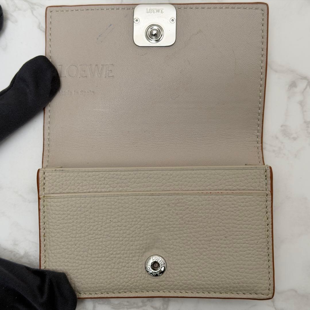 ロエベ アナグラム ビジネスカードホルダー カードケース ベージュ LOEWE