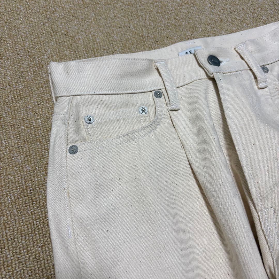 SEA Wasabi Denim ウエストタックテーパードデニムパンツ 完売品