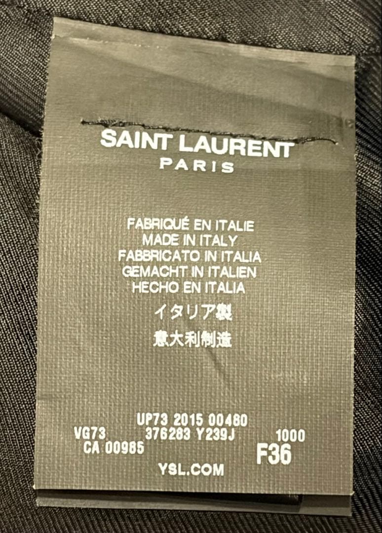 Saint laurent paris エディ期 テディジャケット F36