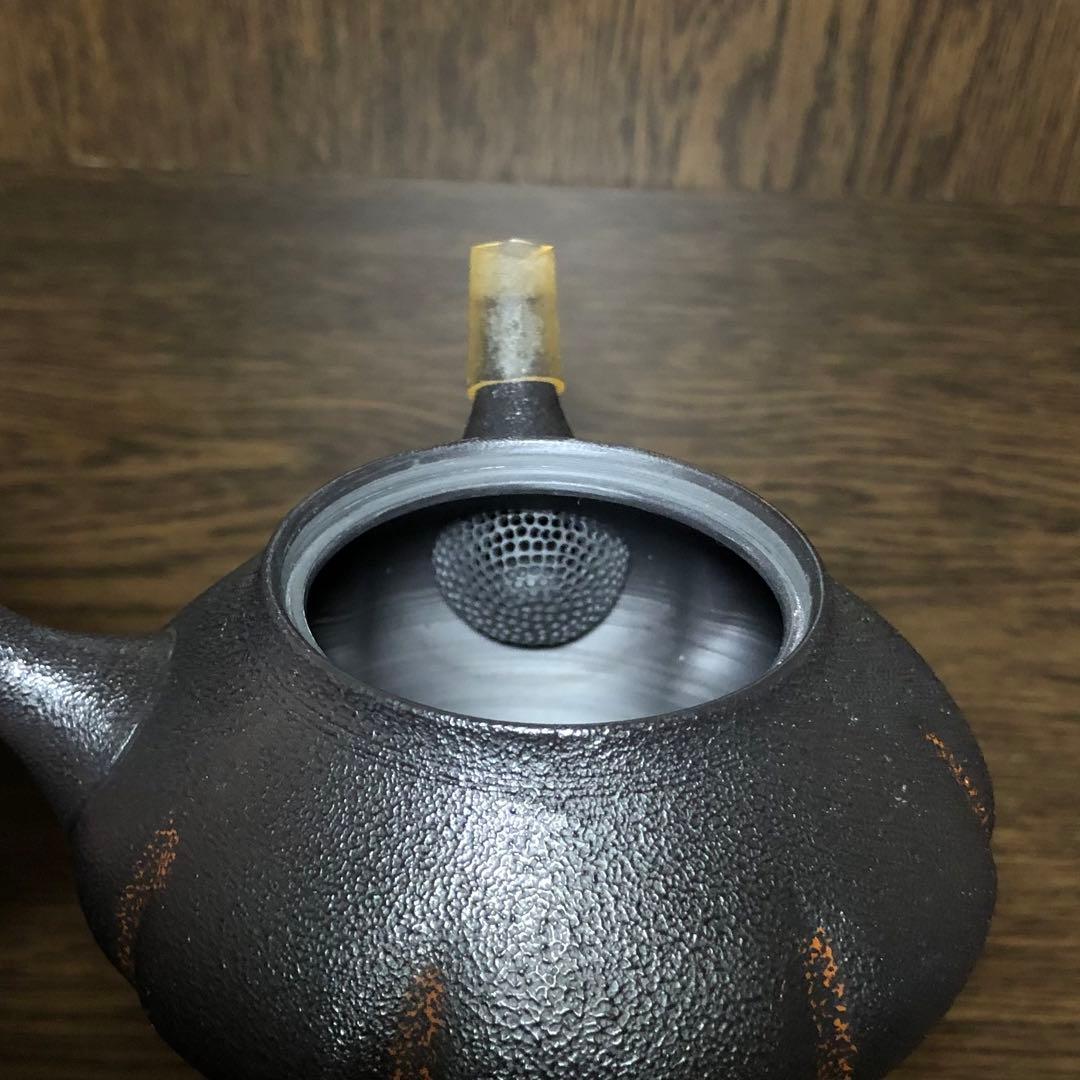 常滑焼 黒泥 茶注 梅原玉堂