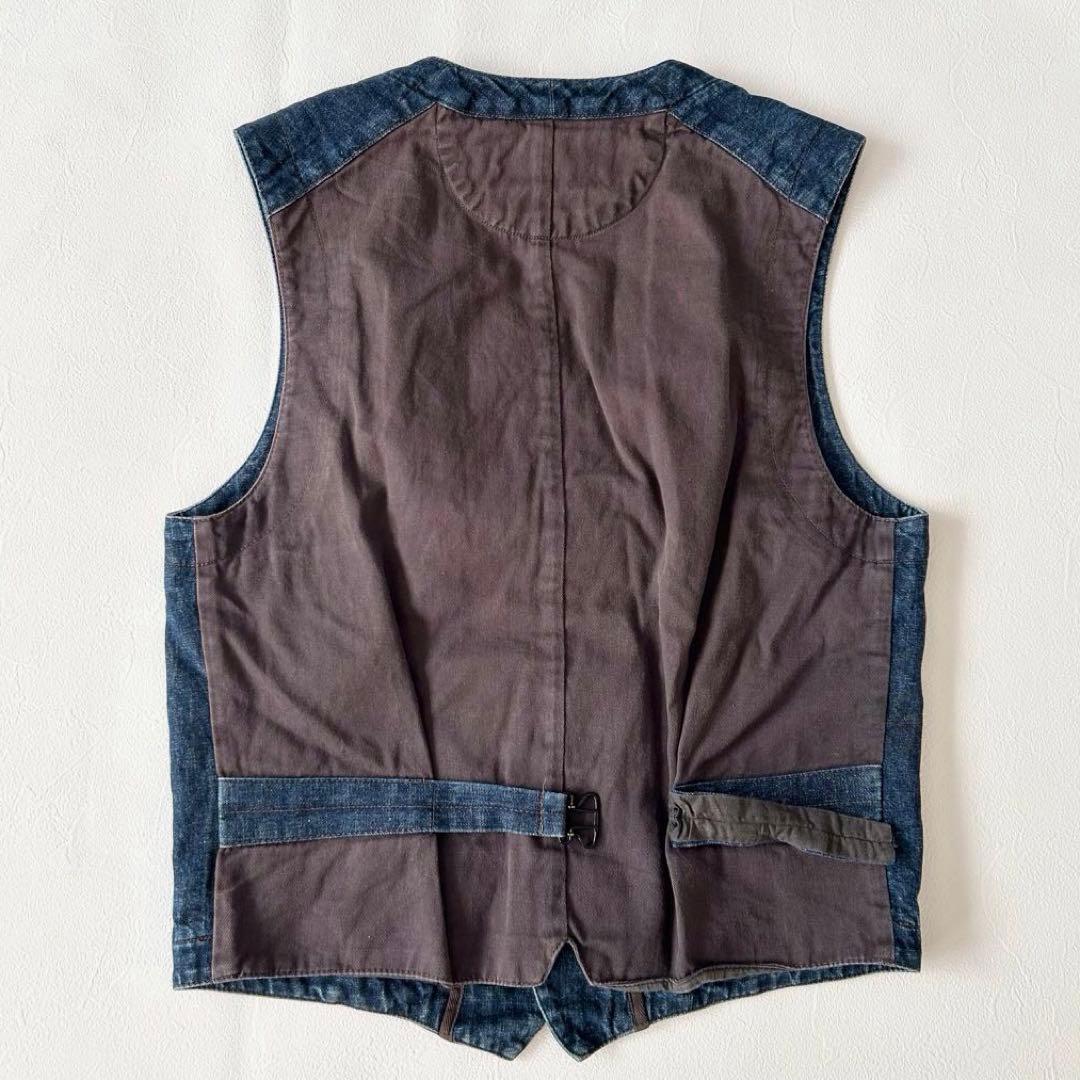 RRL ダブルアールエル　デニムベスト　インディゴ　コットンヘンプ