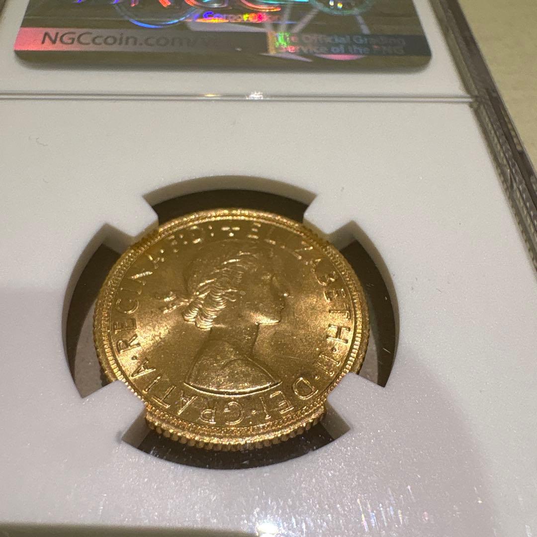 イギリス　1963年　ソブリン　NGC MS65