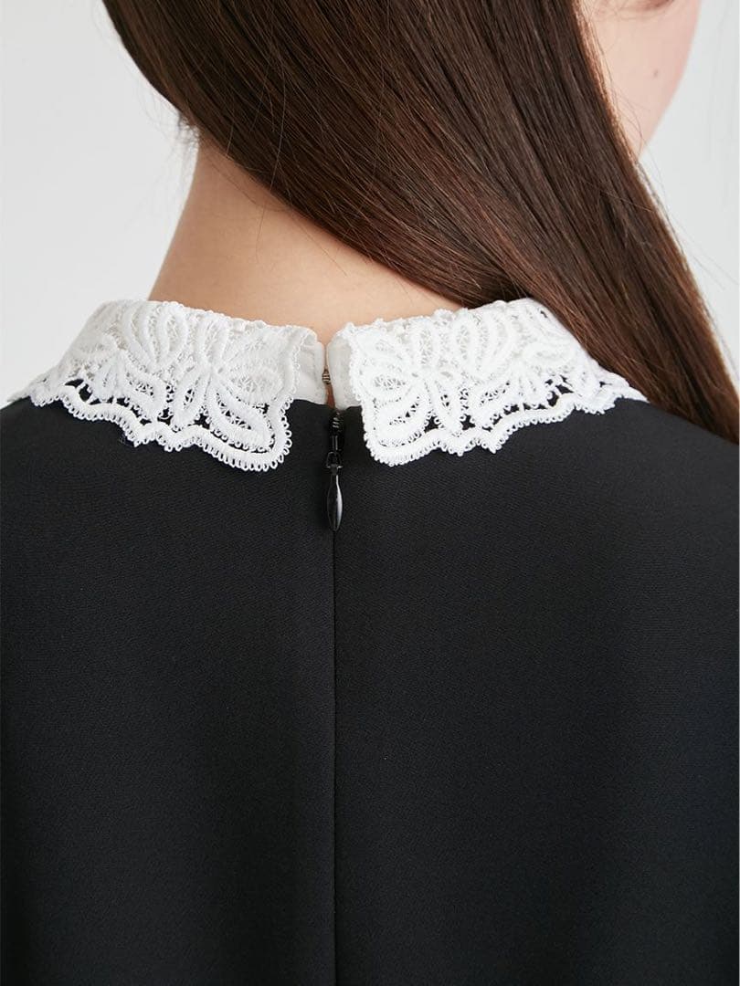 CELFORD 刺繍レース付きマーメイドワンピース DNVY 38 M 新品