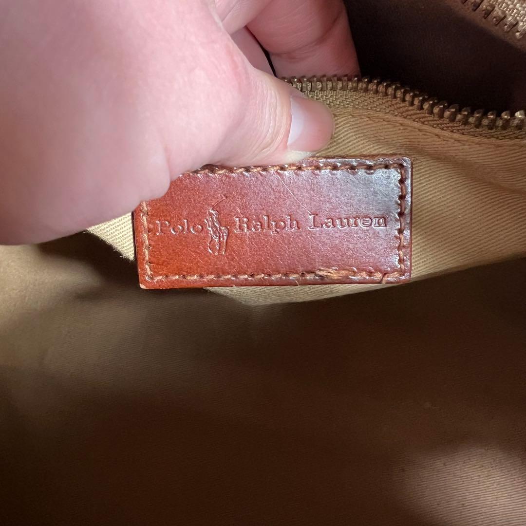 POLO Ralph Lauren 千鳥格子柄ミニボストンバッグPVCレザー