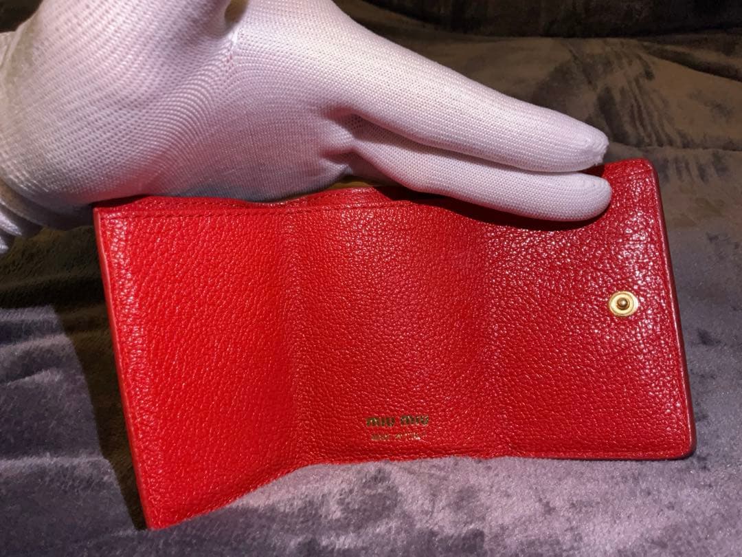 【激レア 美品】ミュウミュウ　マドラス ラブレター　三つ折り財布　ピンク系