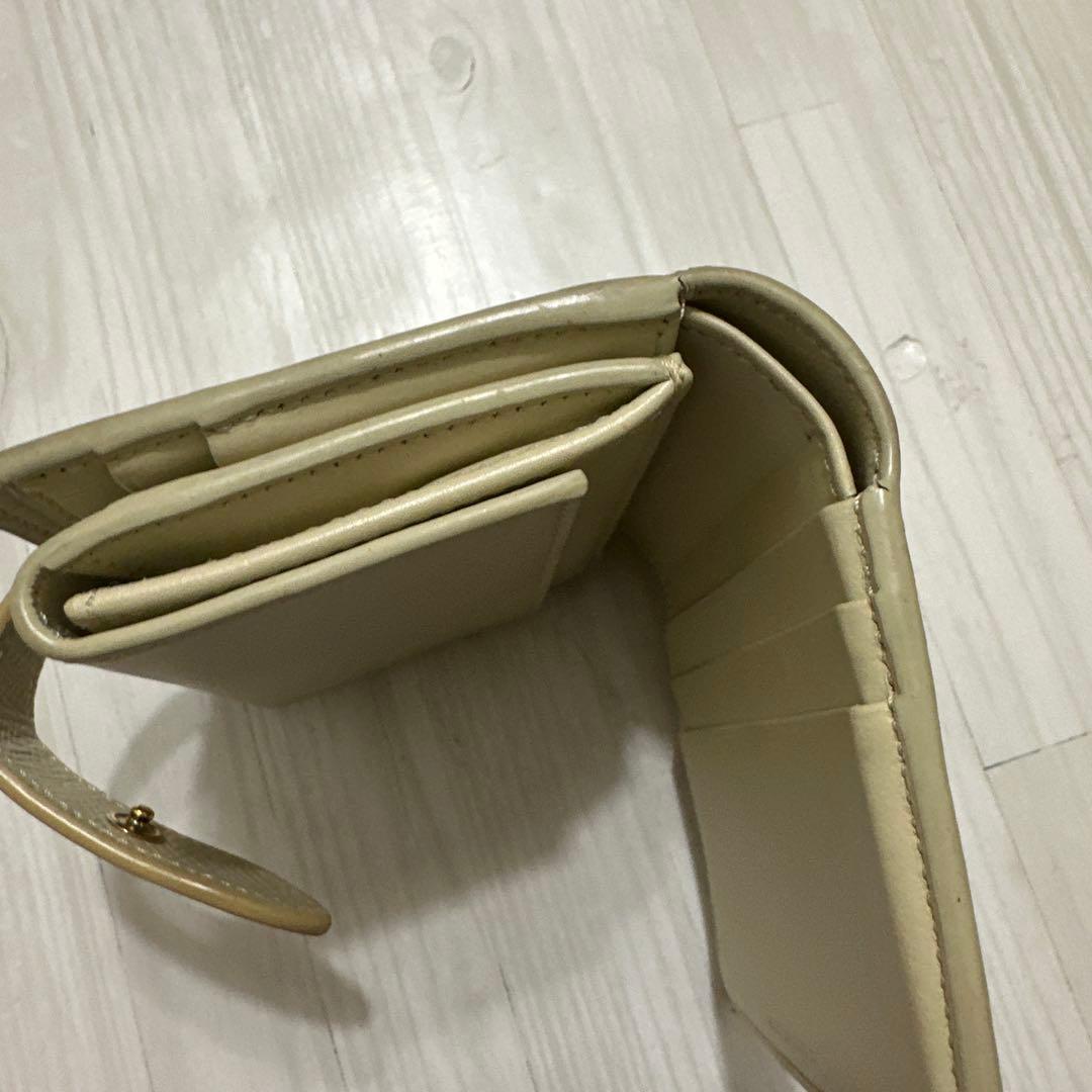 CELINE 二つ折り財布 ベージュ/イエロー　セリーヌ　財布　折り畳み財布