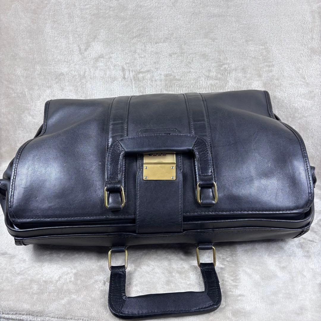 激レア　OLD COACH ボストンバッグ　ダイヤルロック　ブラック　本革レザー