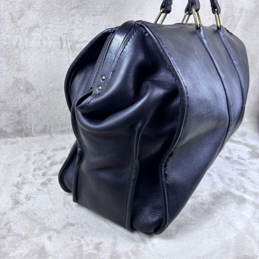 激レア　OLD COACH ボストンバッグ　ダイヤルロック　ブラック　本革レザー