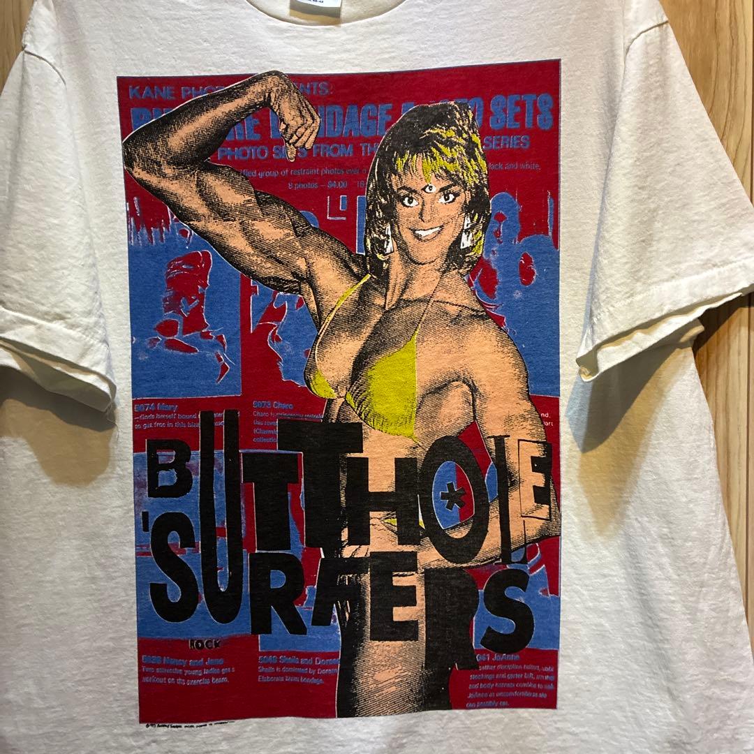 USA製 シングルステッチ 90s希少★バットホールサーファーズ Tシャツ XL